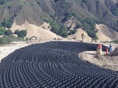 蜂巢格室挂网喷播 生态护坡蜂巢格栅